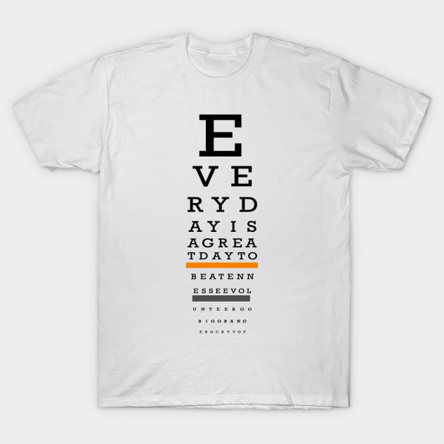 Vols Eye Chart T-Shirt by BigOrangeShirtShop